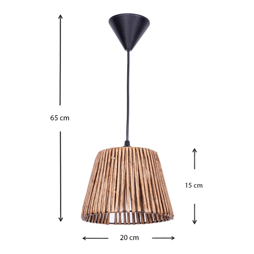 Φωτιστικό οροφής Arsenio E27 χάρτινο μονόφωτο χρώμα φυσικό 20x20x65εκ. Φωτιστικό οροφής Arsenio E27 χάρτινο μονόφωτο χρώμα φυσικό 20x20x65εκ.