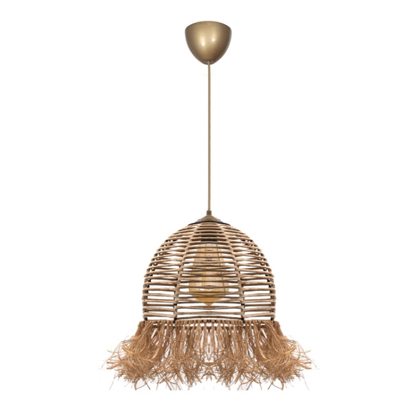 Φωτιστικό οροφής Varena E27 χάρτινο μονόφωτο χρώμα φυσικό Ø30x70εκ.