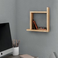 Ραφιέρα τοίχου Box μελαμίνης χρώμα φυσικό οξιάς 30x22x30εκ.