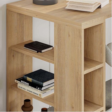 Γραφείο εργασίας Colmar από μελαμίνη χρώμα sapphire oak 140x60x75εκ