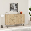 Μπουφές μελαμίνης Dune χρώμα φυσικό οξιάς 123x35x77,4εκ.