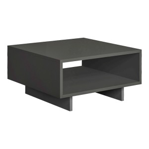 Τραπεζάκι σαλονιού Hola μελαμίνης χρώμα ανθρακί 60x60x32εκ.