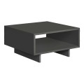 Τραπεζάκι σαλονιού Hola μελαμίνης χρώμα ανθρακί 60x60x32εκ.