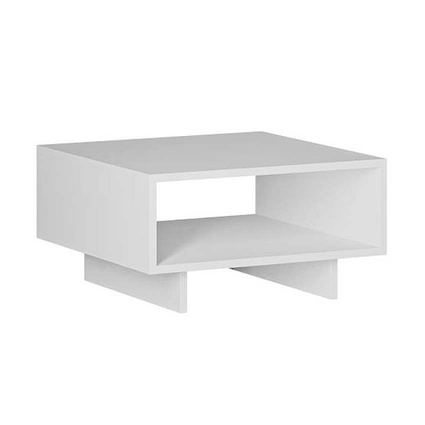 Τραπεζάκι σαλονιού Hola μελαμίνης χρώμα λευκό 60x60x32εκ. Τραπεζάκι σαλονιού Hola μελαμίνης χρώμα λευκό 60x60x32εκ.