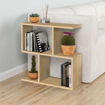 Βοηθητικό τραπεζάκι Homemania από μελαμίνη χρώμα φυσικό οξιάς 60x20x60εκ.