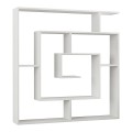 Βιβλιοθήκη μελαμίνης Labirent χρώμα λευκό 125x22x129εκ.