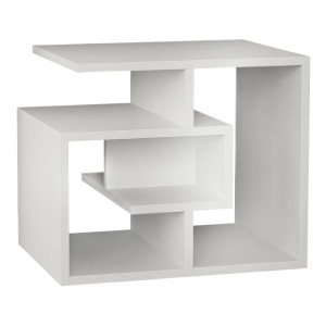 Βοηθητικό τραπεζάκι Labirent από μελαμίνη χρώμα λευκό 54x40x45εκ. Βοηθητικό τραπεζάκι Labirent από μελαμίνη χρώμα λευκό 54x40x45εκ.