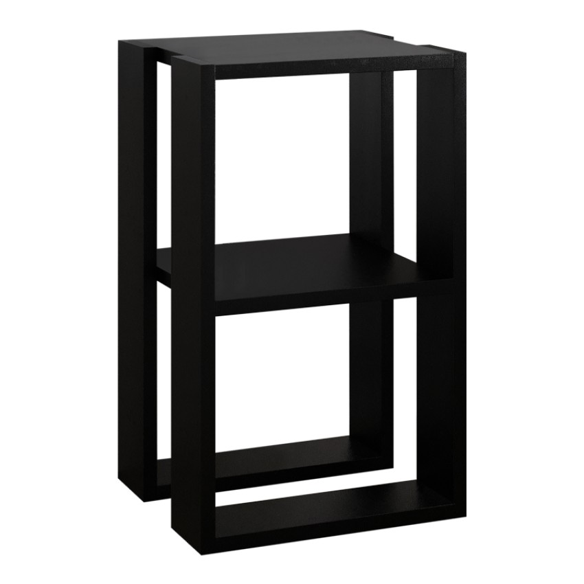 Κομοδίνο - τραπεζάκι βοηθητικό Lonie χρώμα μαύρο 34x30x55εκ.