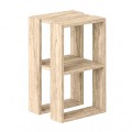 Κομοδίνο - Τραπεζάκι βοηθητικό Lonie χρώμα travertine 34x30x55εκ.