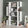 Βιβλιοθήκη μελαμίνης Mito χρώμα λευκό 108x25x161εκ.