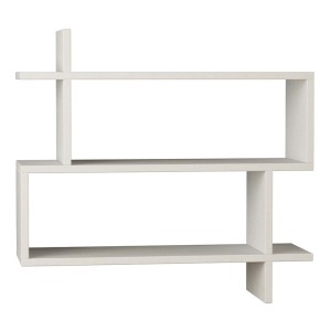 Ραφιέρα τοίχου Paralel μελαμίνης χρώμα λευκό 70x22x65εκ.