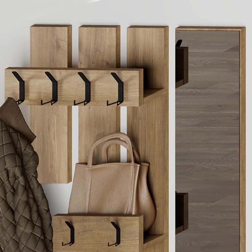 Έπιπλο εισόδου Vesty χρώμα ανοιχτό καρυδί 100x30x61εκ.