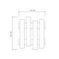 Κρεμάστρα τοίχου Wave χρώμα sandstone 64x4x81εκ.