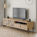 Έπιπλο τηλεόρασης Dionysos από μελαμίνη χρώμα φυσικό οξιάς 170x45x48,6εκ.
