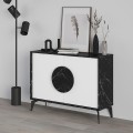 Μπουφές Gora Μαύρο Εφέ Μαρμάρου - Λευκό 110x35,6x82 εκ.