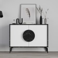 Μπουφές Gora Μαύρο Εφέ Μαρμάρου - Λευκό 110x35,6x82 εκ.