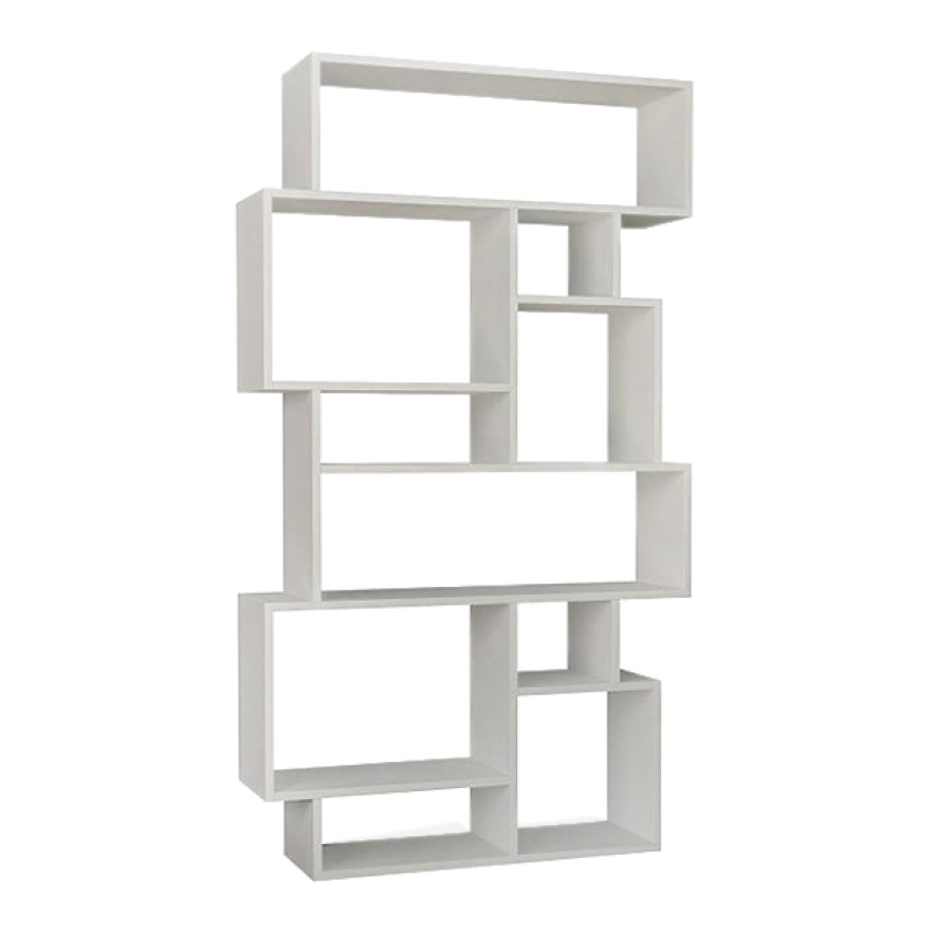 Βιβλιοθήκη μελαμίνης Karmato χρώμα λευκό 96x25,5x168,5εκ.