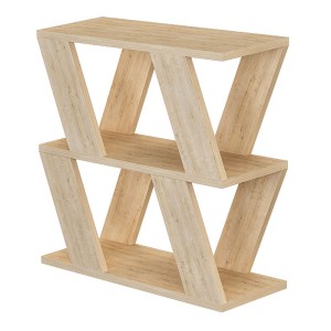 Τραπεζάκι βοηθητικό Lazena μελαμίνης χρώμα φυσικό οξιάς 60x22x57εκ.