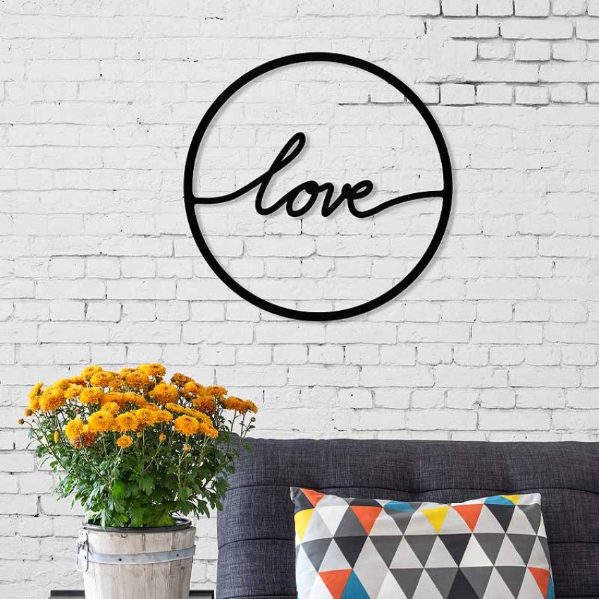 Διακοσμητικό τοίχου Love μεταλλικό χρώμα μαύρο 45x2x45εκ. Διακοσμητικό τοίχου Love μεταλλικό χρώμα μαύρο 45x2x45εκ.