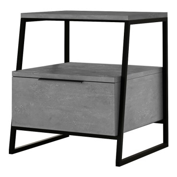 Κομοδίνο μελαμίνης Pal χρώμα γκρι ρετρό 45x40x50εκ.