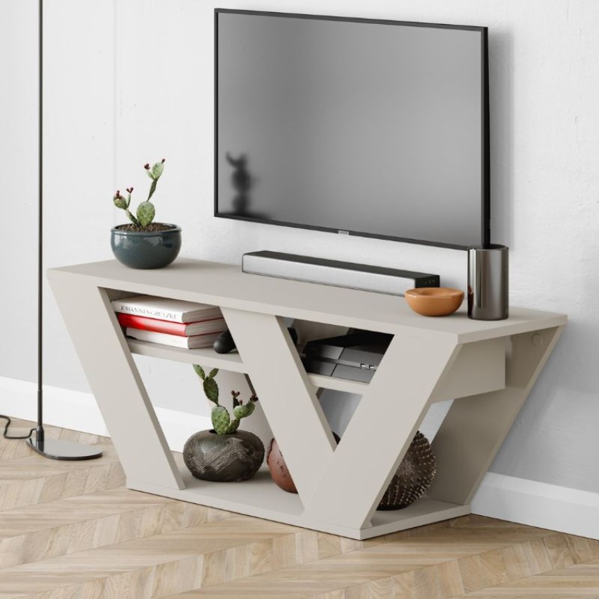 Έπιπλο τηλεόρασης Pipralla χρώμα sandstone 110x30x40εκ.