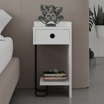 Κομοδίνο μελαμίνης Sirius δεξί χρώμα λευκό 32x30x61εκ.