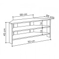 Έπιπλο τηλεόρασης γωνιακό Thales μελαμίνης χρώμα φυσικό οξιάς 110x36x45εκ.