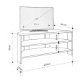 Έπιπλο τηλεόρασης γωνιακό Thales χρώμα ανοιχτό καρυδί 110x36x45εκ.