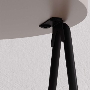 Τραπεζάκι βοηθητικό Essel μελαμίνης χρώμα ανοιχτή μόκα 35x35x42εκ.