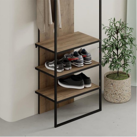 Έπιπλο εισόδου Archy χρώμα ανοιχτό καρυδί 53x31,7x180εκ.