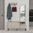 Έπιπλο εισόδου Mila με κρεμάστρα χρώμα sandstone120x37x171,6εκ.