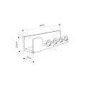Κρεμάστρα τοίχου Liora χρώμα sapphire oak 63x14x14εκ.