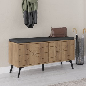 Παπουτσοθήκη Dune χρώμα ανοιχτό καρυδί 107x35x55εκ.