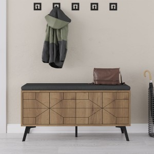 Παπουτσοθήκη Dune χρώμα ανοιχτό καρυδί 107x35x55εκ.