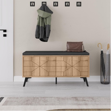 Παπουτσοθήκη Dune Sapphire Oak με Μαξιλάρι Καθίσματος 107x35x55 εκ.