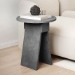 Βοηθητικό τραπεζάκι Chen χρώμα γκρι ρετρό Φ42x50εκ.