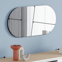 Καθρέπτης τοίχου Otis χρώμα μαύρο 80x2,2x40εκ.
