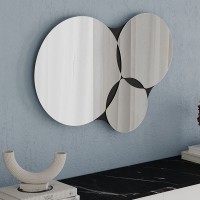 Καθρέπτης τοίχου Gora χρώμα μαύρο 75,4x2,2x51,2εκ.