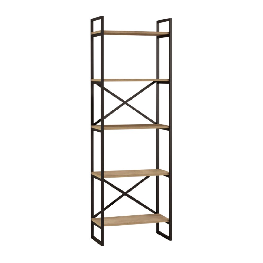 Βιβλιοθήκη Dusan χρώμα sepet oak 58x30x175εκ.