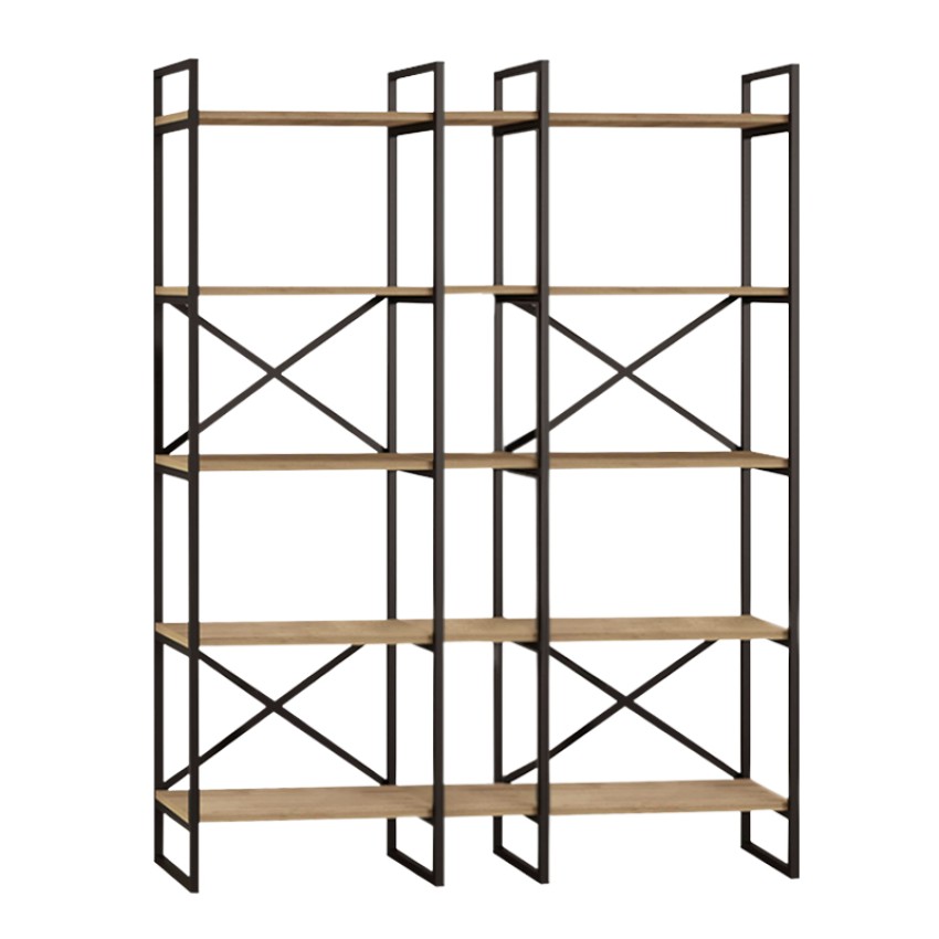 Βιβλιοθήκη Dusan χρώμα sepet oak 143,5x30x175εκ.