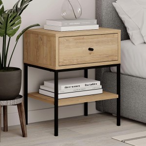 Κομοδίνο Lisa χρώμα saphhire oak 45x35x56εκ.