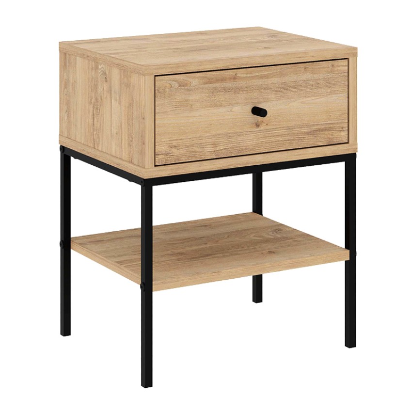 Κομοδίνο Lisa χρώμα saphhire oak 45x35x56εκ.