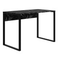 Γραφείο εργασίας Inna χρώμα μαύρο εφέ μαρμάρου 110x60x75εκ.