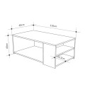 Τραπεζάκι σαλονιού Berg χρώμα γκρι ρετρό 110x60x40εκ.