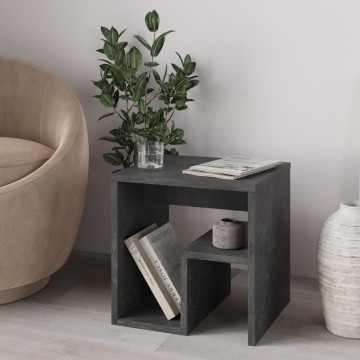 Τραπεζάκι βοηθητικό - Κομοδίνο Bon χρώμα γκρι ρετρό 40x35x40εκ.