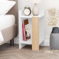 Κομοδίνο Elos χρώμα λευκό - saphhire oak 30x31,7x55εκ.