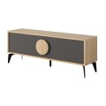 Έπιπλο τηλεόρασης Gora χρώμα sapphire oak - silky black 140x35,6x51εκ.