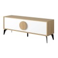Έπιπλο τηλεόρασης Gora χρώμα sapphire oak - λευκό 140x35,6x51εκ.