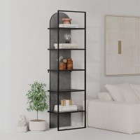 Βιβλιοθήκη Archy χρώμα γκρι ρετρό 53x31,7x180εκ.