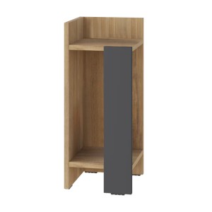 Κομοδίνο Elos αριστερό χρώμα sapphire oak - ανθρακί 25x27x60εκ.